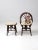 This is an antique folk art children's chair and stool set. The charming, scaled down Adirondack style twig chair and...