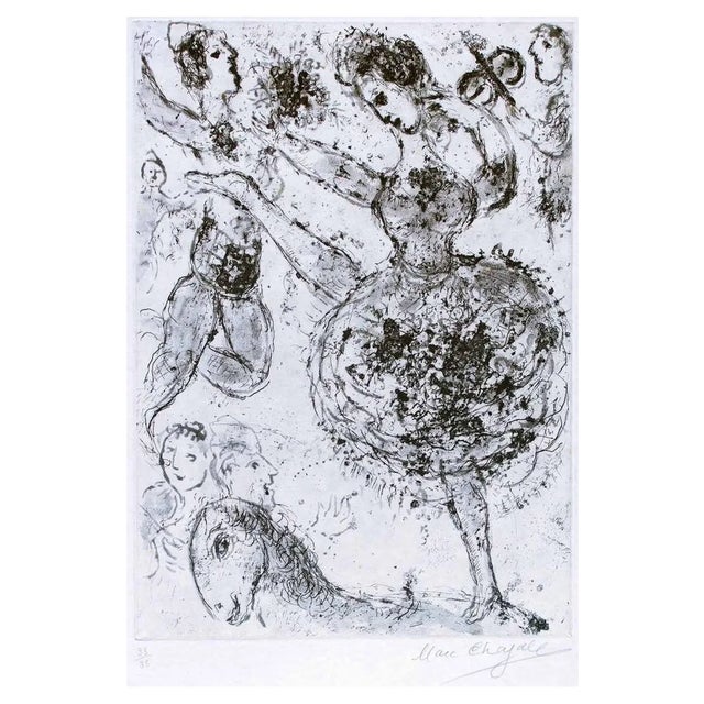 Marc Chagall, La Grande Danseuse, Etching, 1967 For Sale
