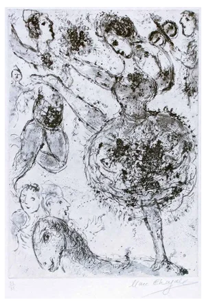 Marc Chagall, La Grande Danseuse, Etching, 1967
