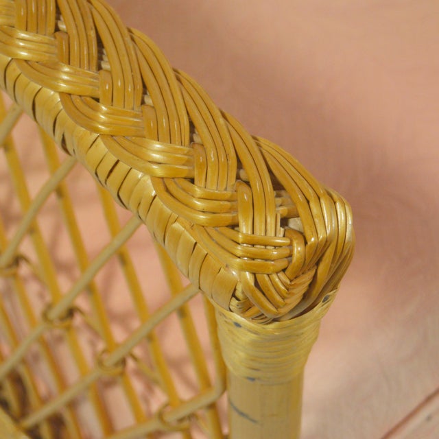 Wood Davis Allen Square Chair and Ottoman by McGuire For Sale - Image 7 of 9