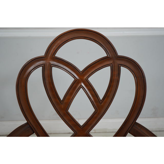 2010s Ethan Allen Sweetheart Shape Shield Back Armchair For Sale - Image 5 of 12