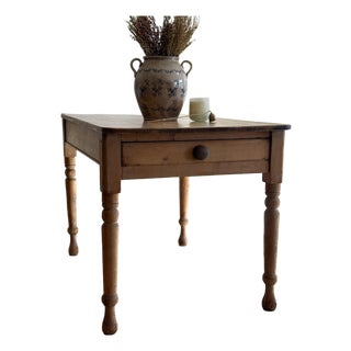 Antique English Pine Table For Sale
