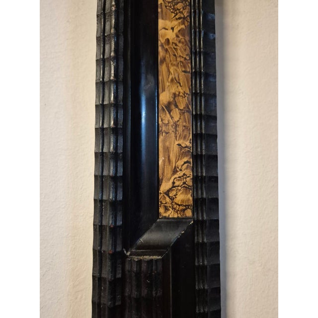 Antique Italian Guilloché Wooden Frame with Burr Wood Inlays, Late 19th-Early 20th Century For Sale - Image 6 of 9