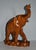 1980s Vtg. Carved Wood Elephant Statue For Sale - Image 5 of 13