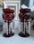 Glass 19th C Bohemian Cranberry Glass Enamel Lustres For Sale - Image 7 of 12