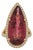 12.9Ct Rubellite Tourmaline Ring With Earth Mined Diamonds Halo: Solid 14k Gold, Size 6.75 For Sale
