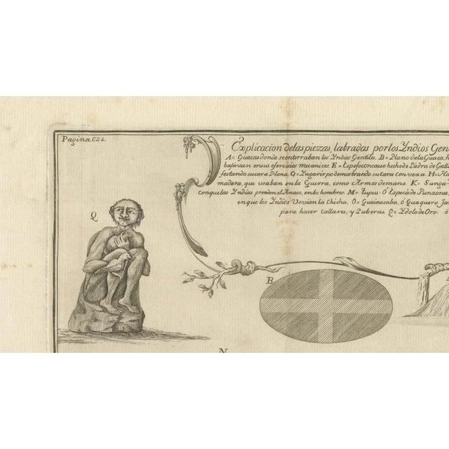 Antique Engraving of Inca Antiquities from Peru by Jorge Juan & Ulloa, 1748 For Sale - Image 4 of 9