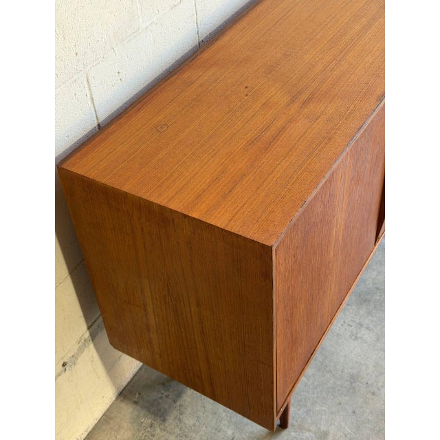 Teak Credenza Sideboard Wooden Storage Cabinet Denmark 1960s For Sale - Image 9 of 10