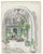 Mid-Century Modern 1940s Grace Spongberg Bosque House Courtyard New Orleans Drawing For Sale - Image 3 of 4