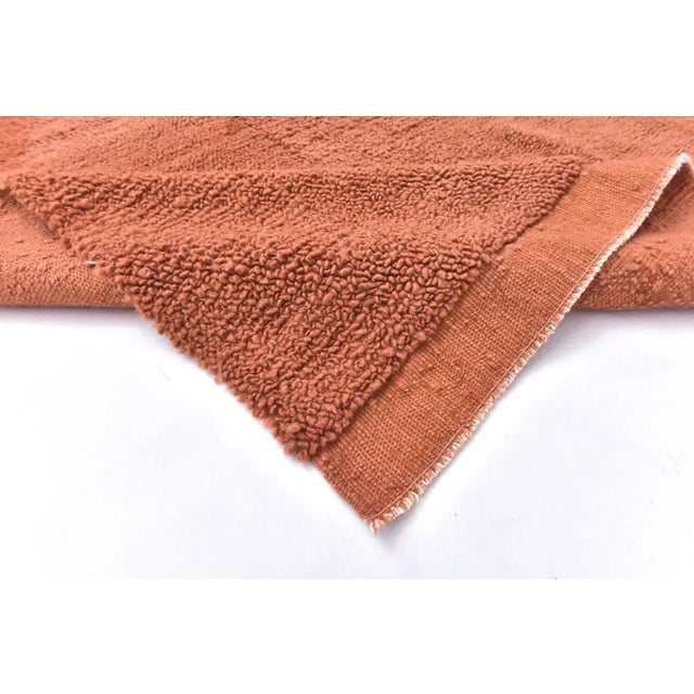 1970s Turkish Handloom Home Living Terracota Rug For Sale - Image 6 of 9