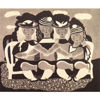 'Sisters' by Nura Ulreich, 1935, Art Student's League, Salon D'Automne, Art Deco, Paris, Smithsonian Museum of Art, San Diego Museum of Art For Sale