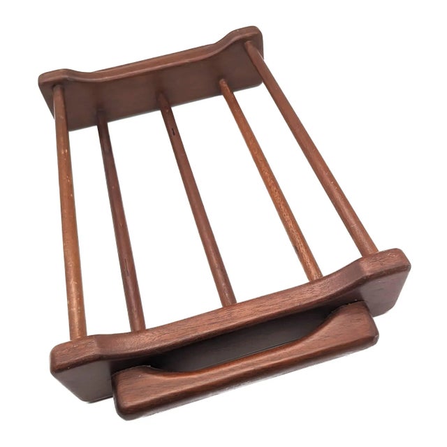 1970s Teak Wood Casserole Cradle With Smoke Brown Glass Baking Pan, 2 Piece Set For Sale In Miami - Image 6 of 11