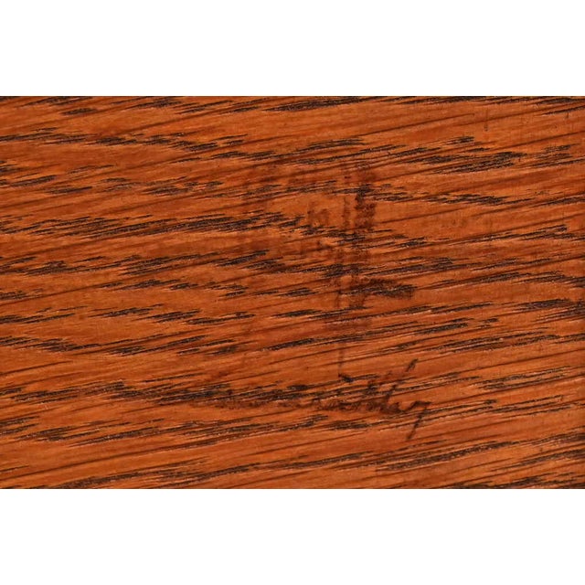 Gustav Stickley Antique Mission Oak Arts & Crafts Ladder Back Side Chairs or Dining Chairs With Rush Seats, Pair For Sale - Image 11 of 12