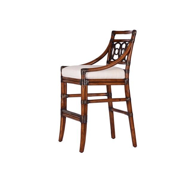 Transitional Century Furniture Circles Counter Stool-Flax (Cg-030-402-07) For Sale - Image 3 of 3