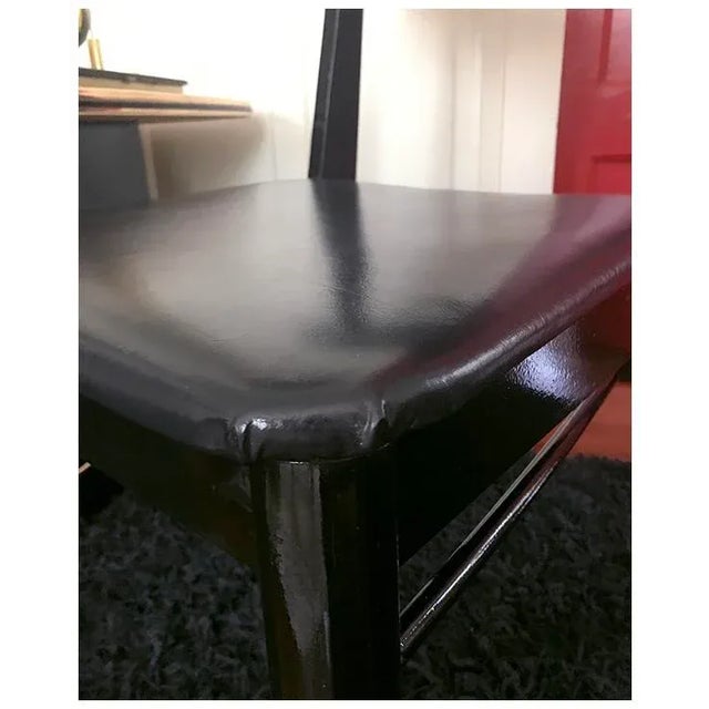 1960s 1960s Vintage Black Lacquered Danish Modern Chair For Sale - Image 5 of 11