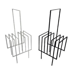 Steel Magazine or Record Racks, 1960s, Set of 2