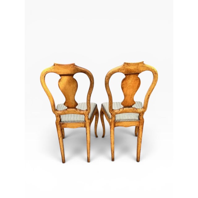 Late 19th Century Late 1800s Italian Side Chairs- a Pair For Sale - Image 5 of 12