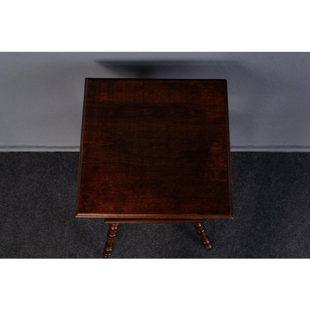 Black Vintage Brown Side Table For Sale - Image 8 of 12