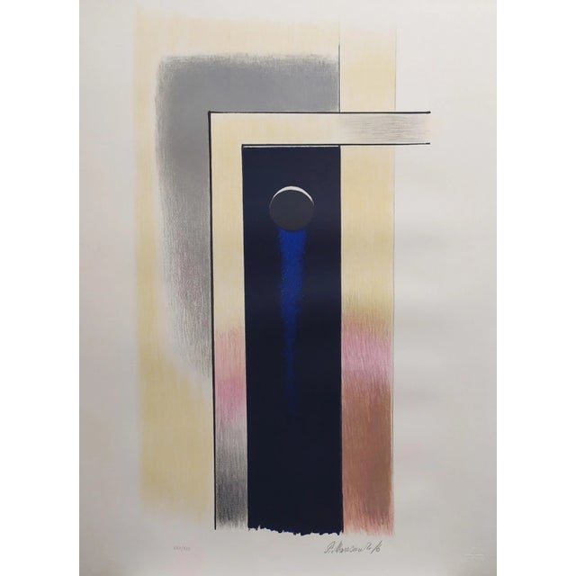1970s Paul Mansouroff, Abstract Lithograph on Paper, 1970s For Sale - Image 5 of 5