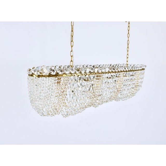 58 Zeppelin Chandelier in Crystal and Brass by J. T. Kalmar for Kalmar, Vienna, Austria, 1950s For Sale - Image 17 of 18