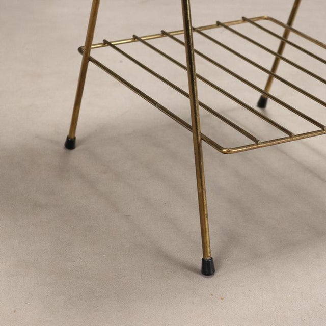 Small Etagere in Enameled Metal and Brass, 1950s For Sale - Image 5 of 6
