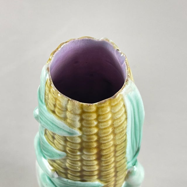 Wardle English Majolica Glazed Hand Holding Corn Spill or Posy Vase For Sale - Image 11 of 12