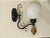 Vintage Opal Glass Globe Wall Lamp with Wood Detail, Europe, 1970s For Sale - Image 9 of 16