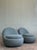 Mid-Century Modern Vintage Boho Contemporary Boucle Swivel Chairs - A Pair For Sale - Image 3 of 9