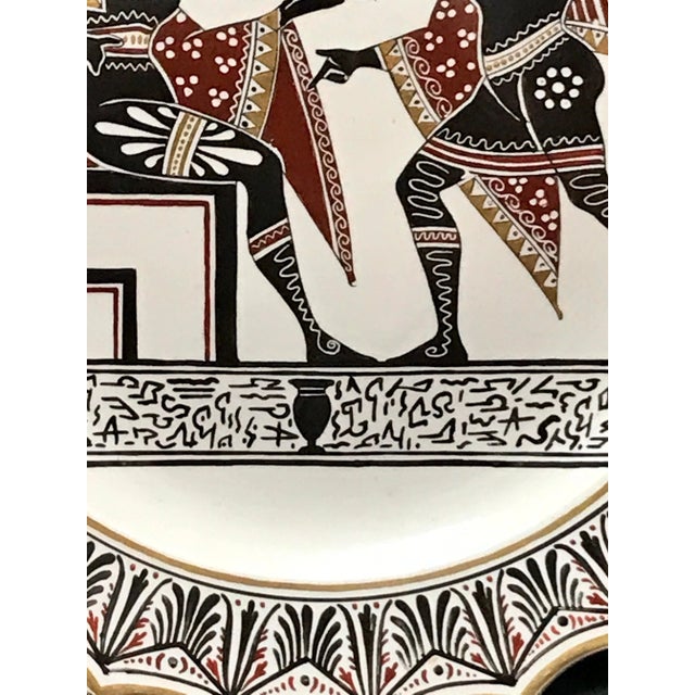 Ceramic Giustiniani Egyptomania Pottery Plate with Gilt Highlights, Urn For Sale - Image 7 of 10