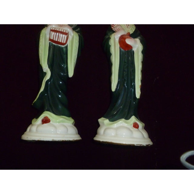 Vintage Asian Lamp Master Figurative Statue Lamps - a Pair- Beauty For Sale In Atlanta - Image 6 of 11
