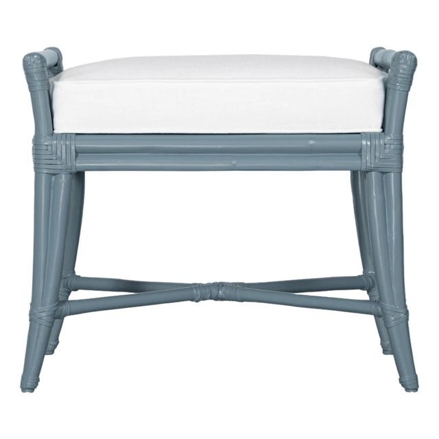 Small Malacca Bench - Regatta Blue For Sale