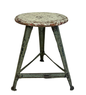 Industrial Factory Stool by Rowac, 1890s