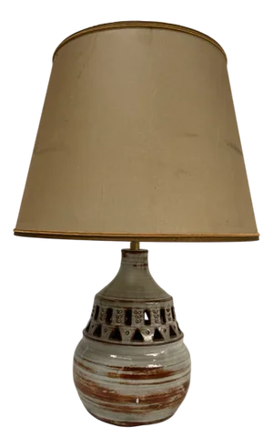 Handcrafted Ceramic Lamp, Vallauris, 1970s