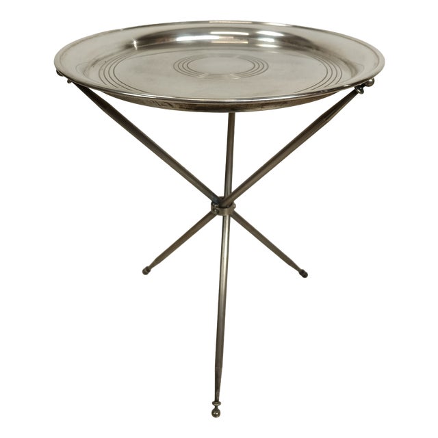 Vintage Silver Side Table, 1970s For Sale