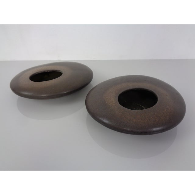 Asymmetrical studio ceramic vases by August Heissner from the 1960s. This piece has an attribution mark, I am sure that it...