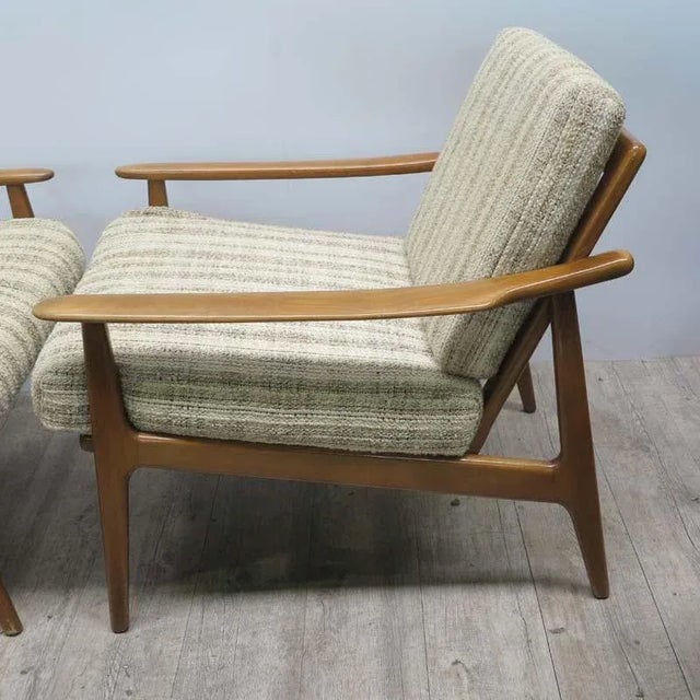 Beige Set of Mid-Century Scandinavian Armchairs, 1950s For Sale - Image 8 of 18