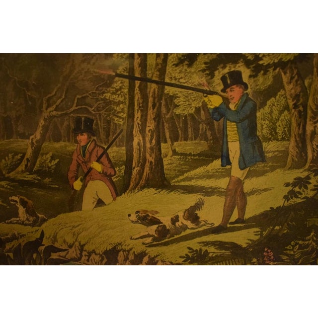 Late 19th Century Pheasant Shooting Hand-Engraved Litho Black Park, Near Uxbridge Drawn by R Havell For Sale In New York - Image 6 of 7