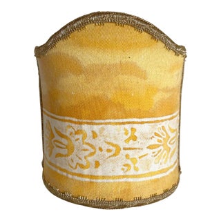 Vintage Fortuny Shield Shaped Half Shade For Sale