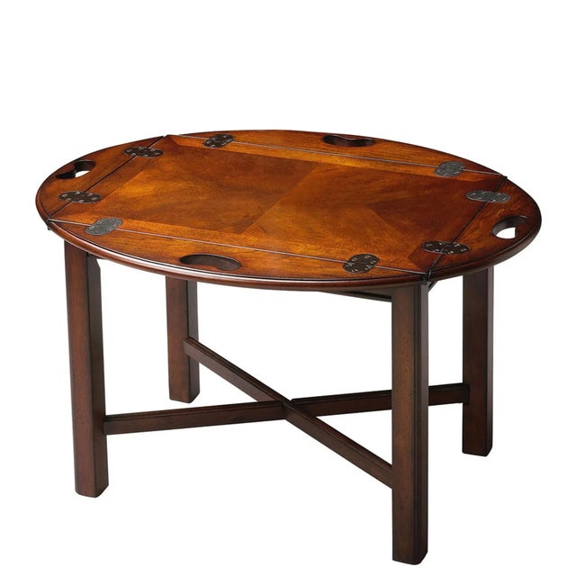 Spritely Home Accent Furniture Carlisle Butler Table, Dark Brown For Sale - Image 4 of 4