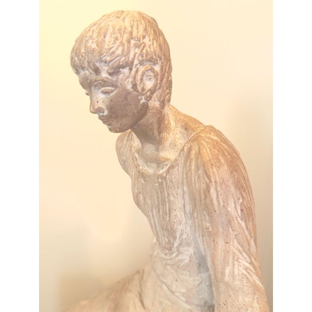 1970s Vintage 1979 Austin Productions "Pensive Girl" Sculpture by David Fisher For Sale - Image 5 of 9