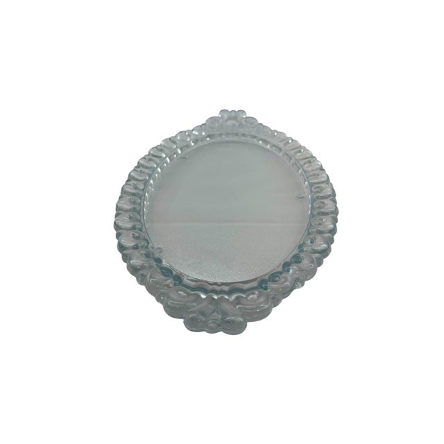 Mid 20th Century Vanity Clear Glass Perfume Tray For Sale - Image 10 of 11