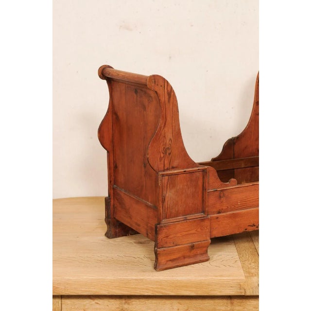 Antique Swedish Wood-Carved Sleigh Dog Bed For Sale - Image 10 of 11
