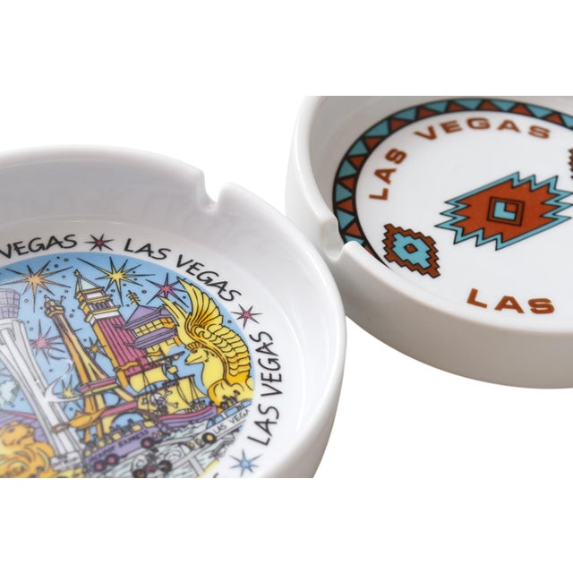 Ceramic Las Vegas Ashtrays, a Pair For Sale - Image 4 of 6