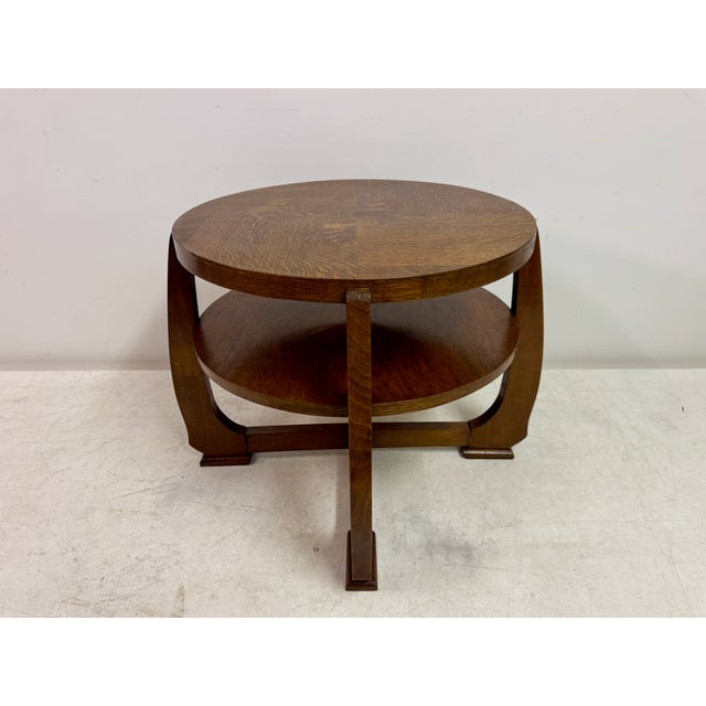 Wood Dutch Art Deco Amsterdam School Coffee Table, 1930s For Sale - Image 7 of 11