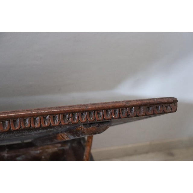 Antique Blanket Chest in Hand-Carved Walnut, 1600s For Sale - Image 10 of 17