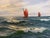 Gerhard Lukas Larsen (German 1911-1965) Oil Canvas Vintage, Maritime, Seascape For Sale - Image 10 of 13