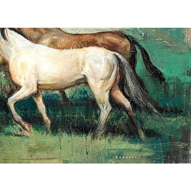 2020s Matthew Paoletti "Four Horses" Contemporary Naturalistic Equestrian Animal Painting of Horses, 2022 For Sale - Image 5 of 10