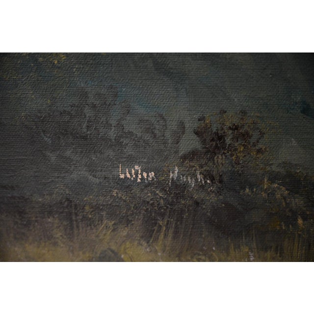 Original Lester Hughes Oil on Canvas, “Untitled (Pack Train)” For Sale - Image 4 of 6