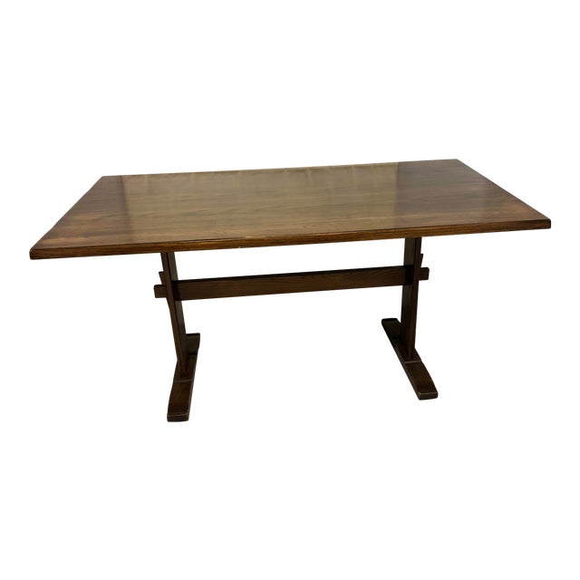 20th Century Traditional L.Hitchcock Trestle Table Chairish