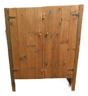 Early 20th Century Primitive Pine Cabinet – Jelly Cupboard, Barn Board Construction